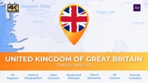 Read more about the article VIDEOHIVE UNITED KINGDOM OF GREAT BRITAIN MAP – UNITED KINGDOM TRAVEL MAP