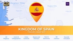 Read more about the article VIDEOHIVE SPAIN MAP – KINGDOM OF SPAIN TRAVEL MAP