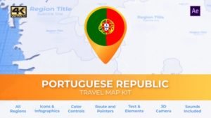 Read more about the article VIDEOHIVE PORTUGAL MAP – PORTUGUESE REPUBLIC TRAVEL MAP