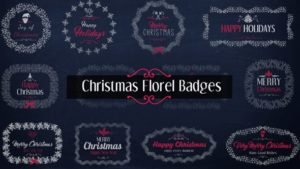 Read more about the article VIDEOHIVE CHRISTMAS FLORAL BADGES