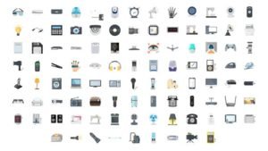 Read more about the article VIDEOHIVE 100 ELECTRONIC GADGETS ICONS