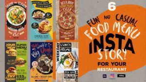 Read more about the article VIDEOHIVE FUN CASUAL FOOD MENU INSTAGRAM STORIES