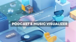 Read more about the article Videohive podcast and music visual techno geometry 3d