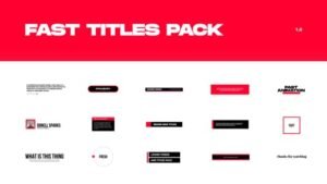 Read more about the article VIDEOHIVE FAST TITLES PACK