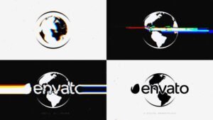 Read more about the article Videohive Glitch Earth Logo 33427071