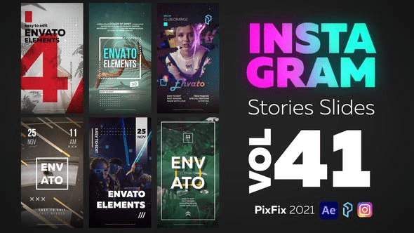 After Effects Templates Free Download - Instagram Stories Slides Vol. 41 Videohive 34418628