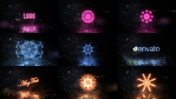 After Effects Templates Free Download - Kaleidoscope Neon Logo 33362162 Videohive