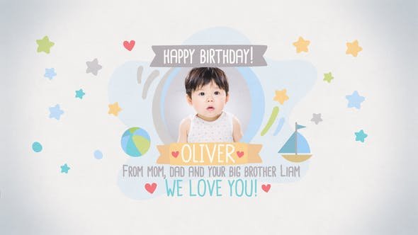 After Effects Templates Free Download - Photo Baby Album And Baby Shower Invitation Template