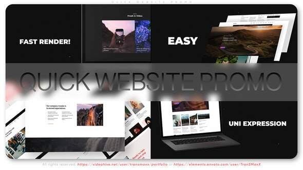 After Effects Templates Free Download - Quick Website Promo 34422560 Videohive