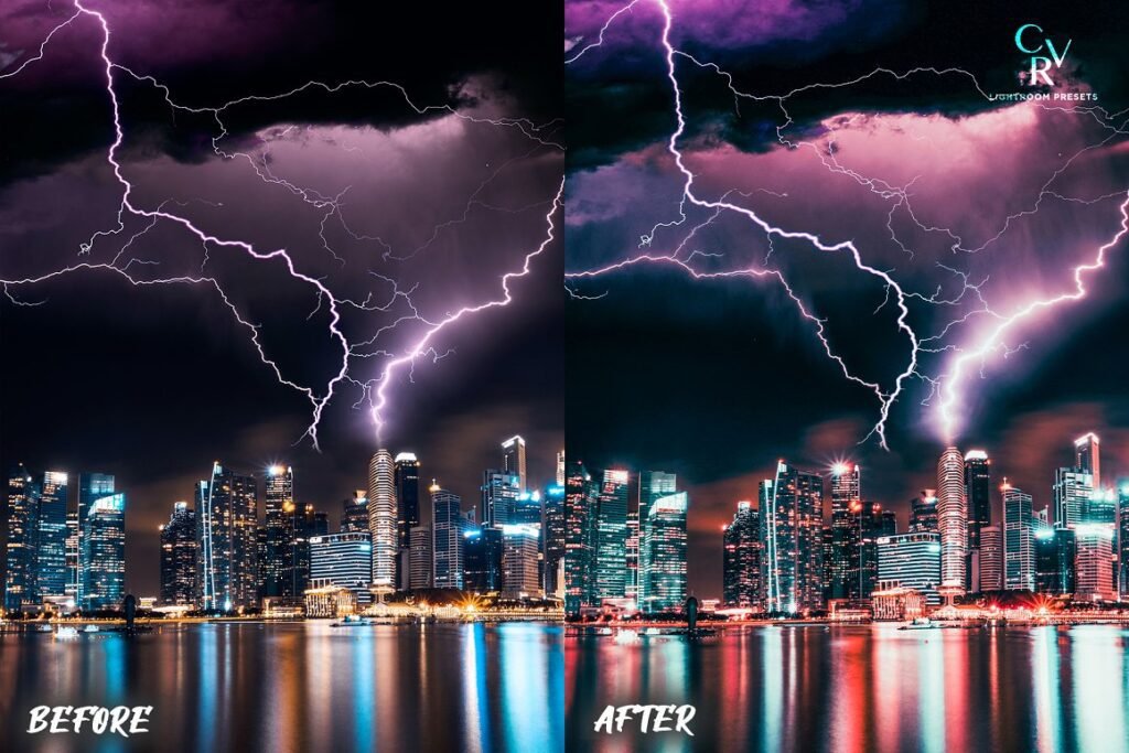 Neon Lights Lightroom Presets Preview 1 » After Effects Templates Free - Free Ae Templates