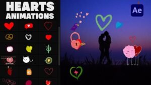 Read more about the article Cartoon Animated Hearts Stickers 36049040 Videohive