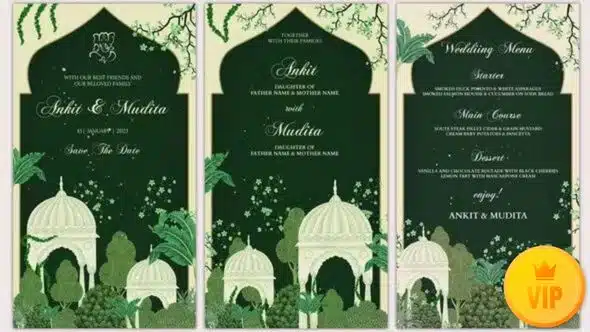 Unique wedding Invitation Traditional theme Card 43806515