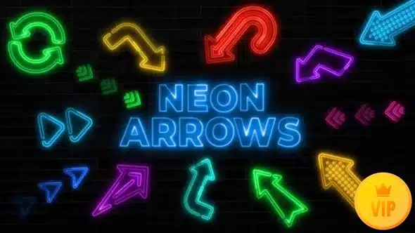 Animated Neon Arrows Package 1 46158495