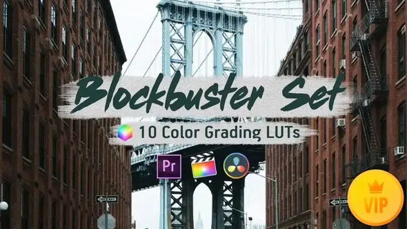 Blockbuster Set Color Grading LUTs